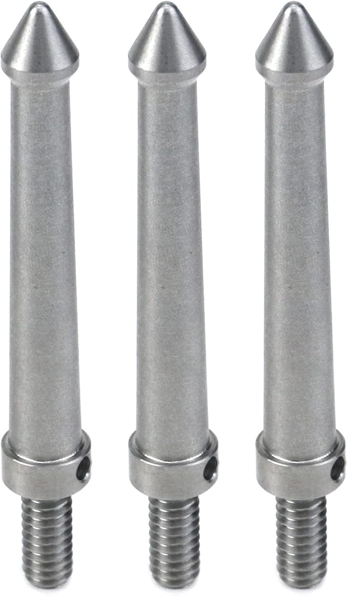 3 Pcs 1/4 Inch Stainless Steel Tripod Spike Mount Adapter