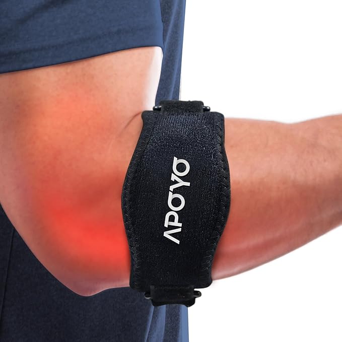 APOYO Tennis Elbow Brace, Elbow Brace for Tendonitis and Tennis Elbow Strap, Counterforce Arm Band for Tendon Relief for Men & Women