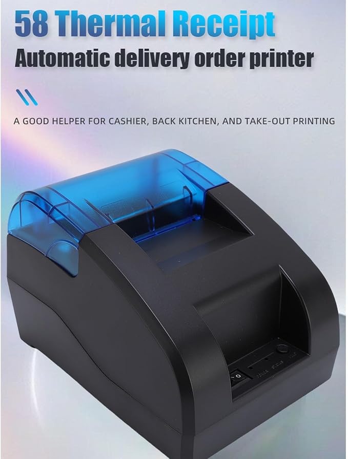 Portable Thermal Receipt Printer, 58mm USB Bluetooth Receipt Printer, ESC POS