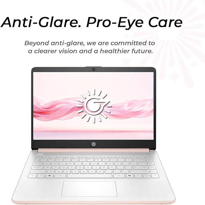 HP New Everyday Laptop • 2026 Edition • 128GB SSD • Microsoft Office 365 Included • Intel N150 CPU • Thin & Portable • Fast Response • Long Battery Life • Windows 11 • Rose Gold