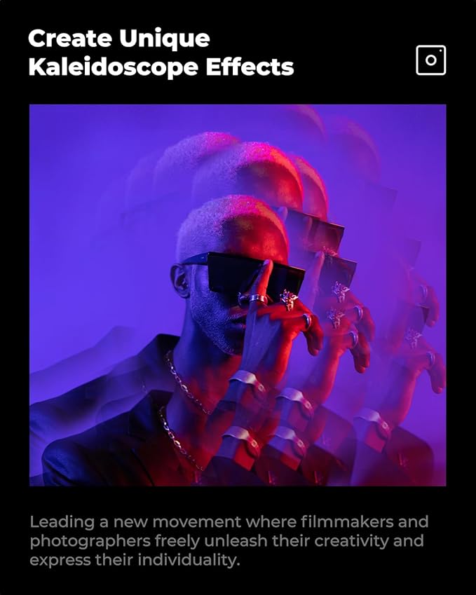 K&F CONCEPT 72mm Kaleidoscope Filter, Special Effects Filter Prism Crystal Glass