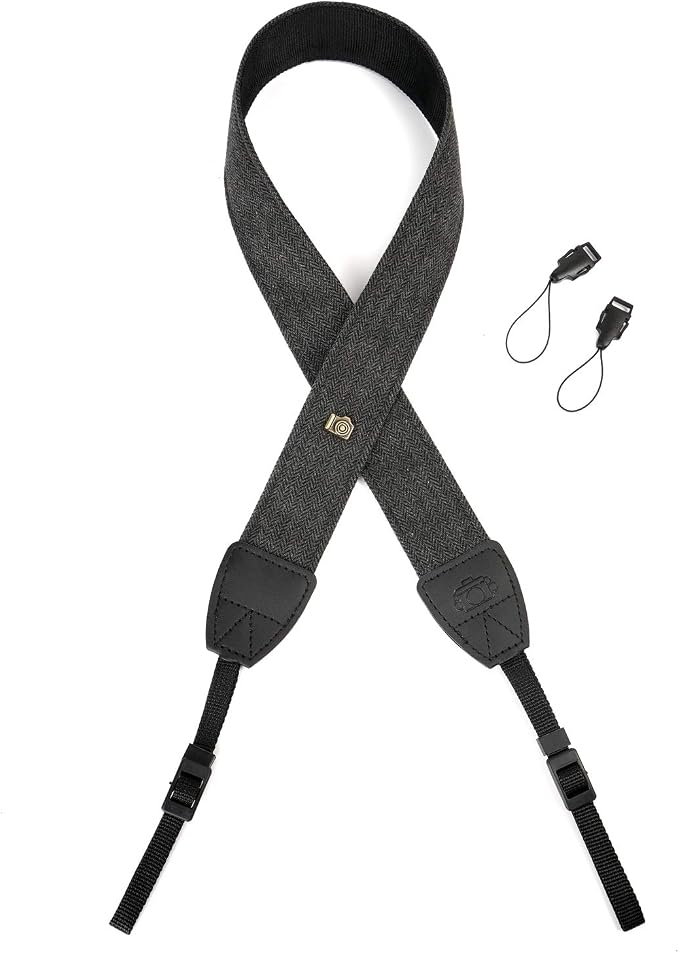 Camera Strap Canvas Black Shoulder Strap