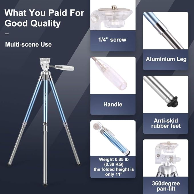Fotopro 40 Inch Lightweight Phone Tripod Stand