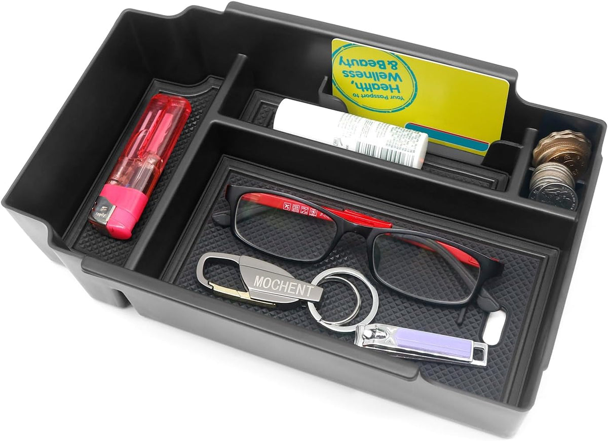 Center Console Organizer for Subaru Crosstrek & Impreza, Black Coin Holder