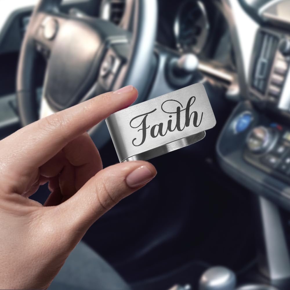 Faith Car Visor Clip, Religious Visor Accessory for Men Women