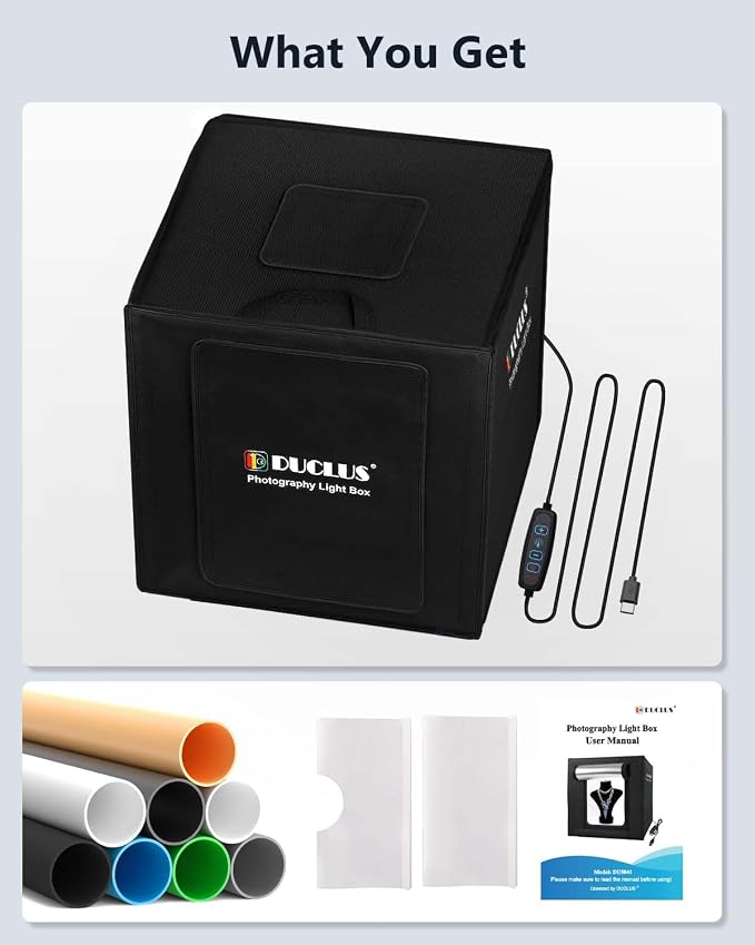 DUCLUS Photo Light Box 16x16 inch, Professional Light Box