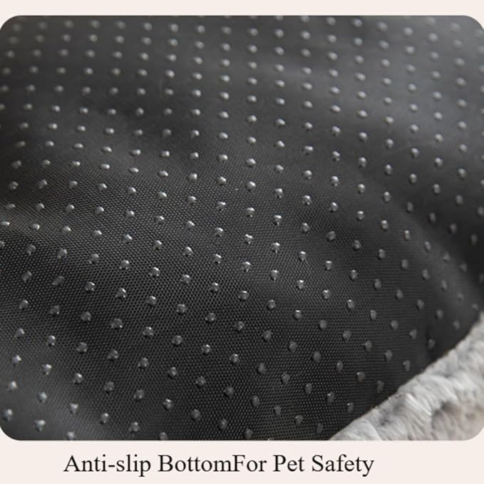 Washable Dog Bed for Large Breeds, Extra Cushioned Crate Mattress with Removable Fluffy Cover, Non-Slip Orthopedic Pet Pad, Machine Washable Kennel Mat(Dark Grey,XL)