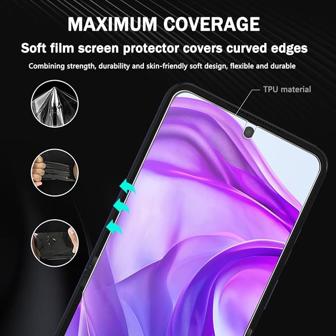 2 Pack for Motorola Razr+/Plus 2024 Screen Protector Flexible TPU Film
