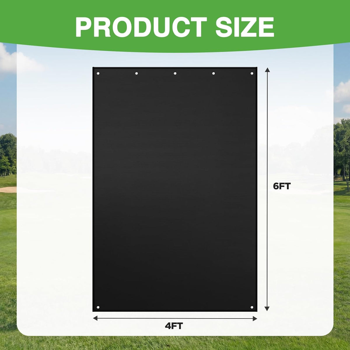 Skiennix Batting Cage Backstop - Heavy Duty 4'x6' Reinforced Net Saver for Baseball & Softball