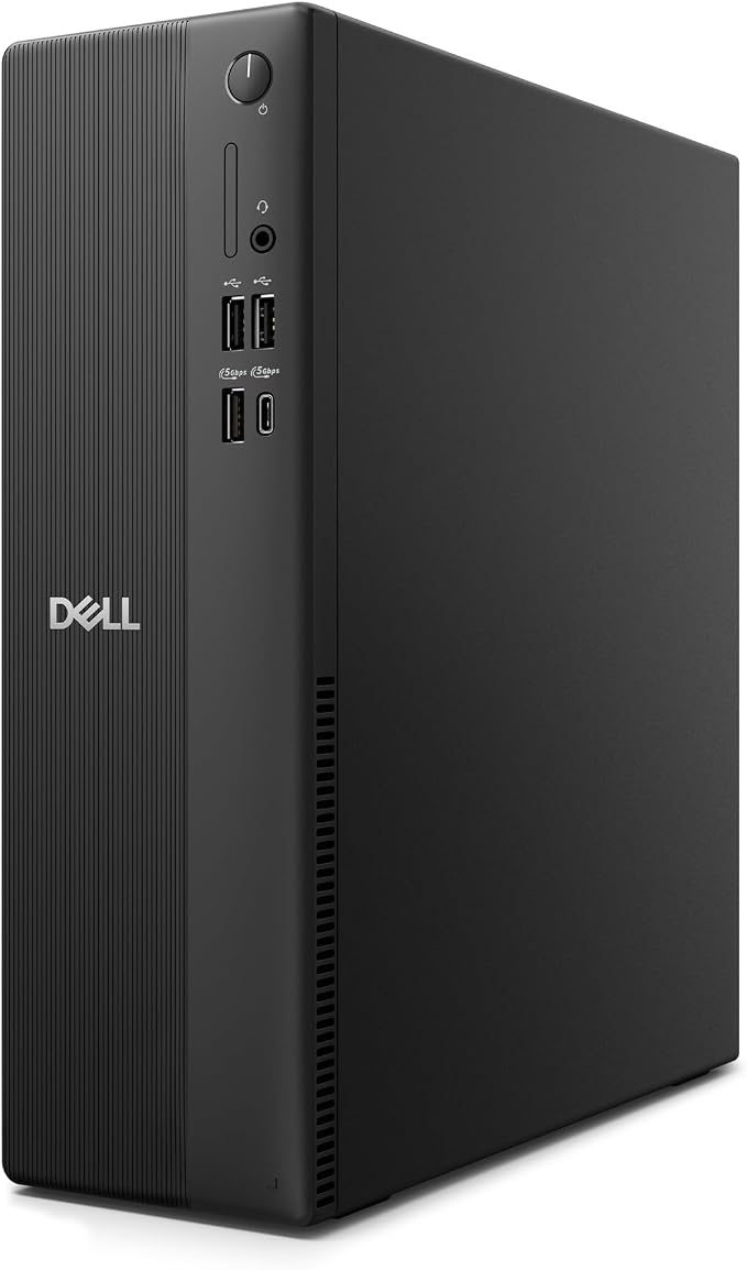 Dell Slim Desktop, AMD Ryzen 5 150, 16GB RAM, 512GB SSD, Windows 11 Home | AMD Radeon 660M, Wi-Fi 6, Bluetooth, Dell Wired Keyboard, McAfee+ Premium 30-day trial, Mail In Service 15-Month Warranty