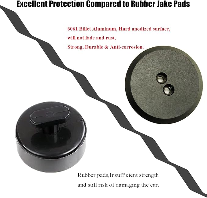 4 Packs Jack Pad Adapter, Aluminum Jacking Puck, Billet Floor Jack Pads Compatible with Chevrolet Corvette C5 C6 C7 C8 Z06 Zr1 and Most Porsche Frame Rail (Black)