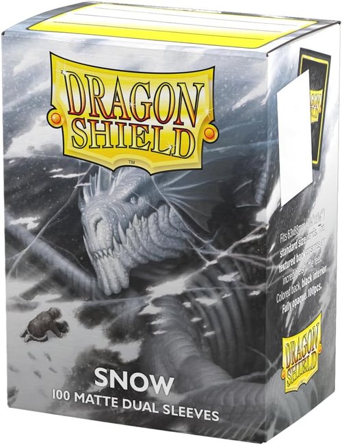Dragon Shield | Dual Bundle of Perfect Fit & Snow Matte Sleeves | 2X 100 CT - Smooth, Tough Protection for TCGs