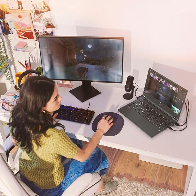 HP Victus 15 Gaming Laptop, 15.6" FHD 144Hz Display, AMD Ryzen 5 7535HS, 64GB DDR5 RAM, 2TB PCIe M.2 SSD, NVIDIA GeForce RTX 2050, HDMI, Webcam, Backlit Keyboard, Wi-Fi 6, Windows 11 Home, Silver