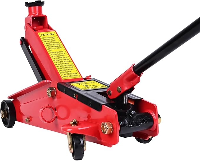 3 Ton Low Profile Hydraulic Floor Jack – Heavy Duty Steel Car Jack with Single Piston Pump, 10" to 21.6" Lift Range for SUV