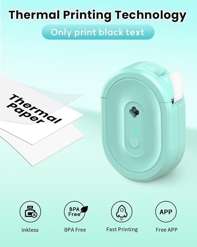 N12 Label Maker Machine with Tape, Portable Thermal Label Printer, Mini Labeler