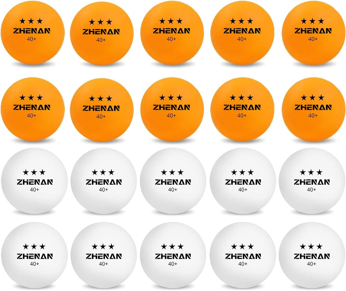 Skiennix 3-Star Ping Pong Balls - 20 Pack Multicolor & White - Advanced Training & Competition Use