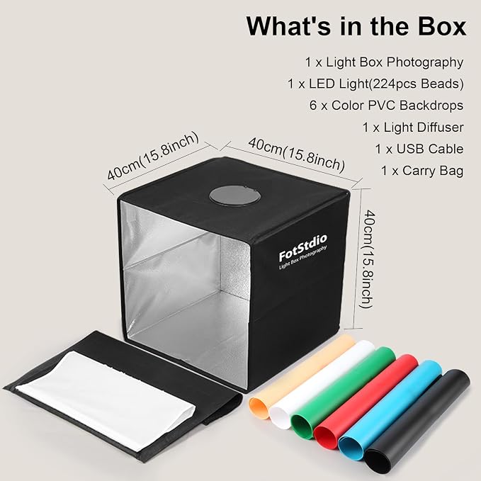 Light Box Photography, 16x16 inch Large Photo Light Box