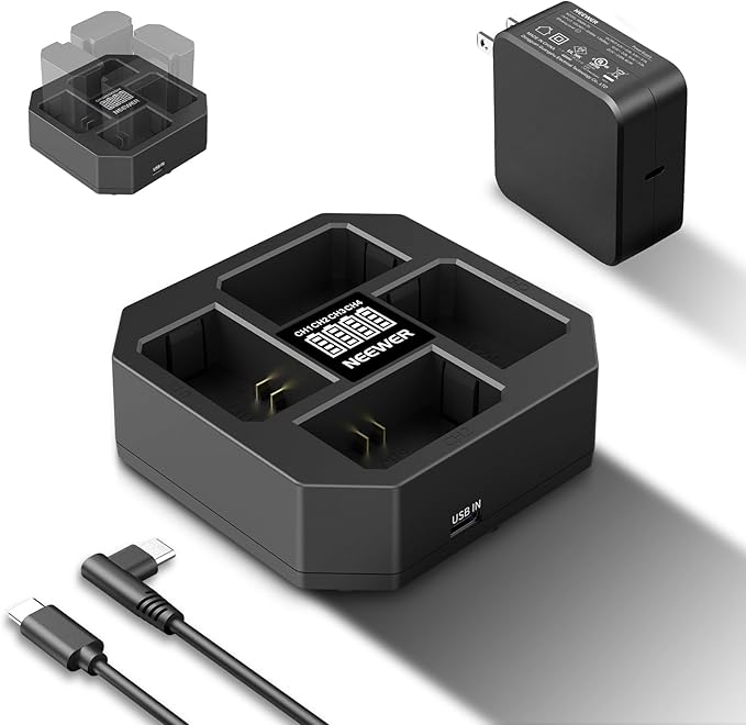 NEEWER 4 Channel USB Charger for NP-FZ100 Camera Battery Compatible