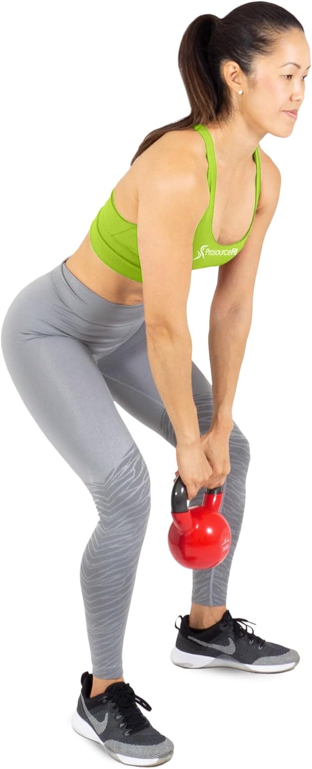 ProsourceFit Kettlebells - Vinyl Coated Cast Iron for Full Body Fitness Workouts | Durable & Versatile