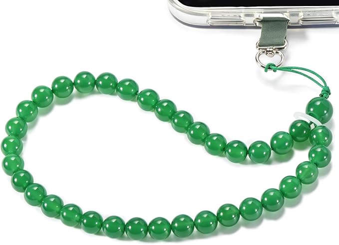 Agate Beaded Phone Wrist Strap for Women Men Stone Beads Charm Handmade
