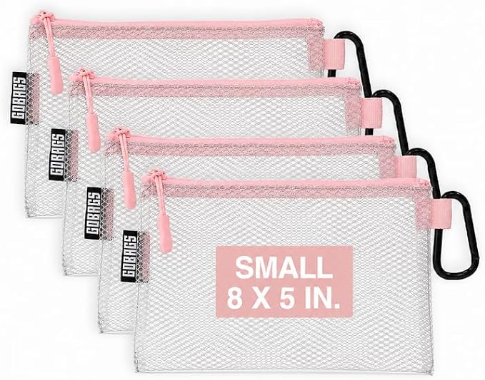 GOBAGS Air Production Small Clear Zipper Pouch – Cable Organizer & Travel Gear