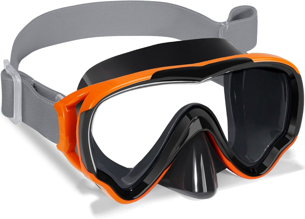 Skiennix Kids Swim Goggles - Leak Proof Design with Fabric Strap | 180° Clear View for Ages 3-15