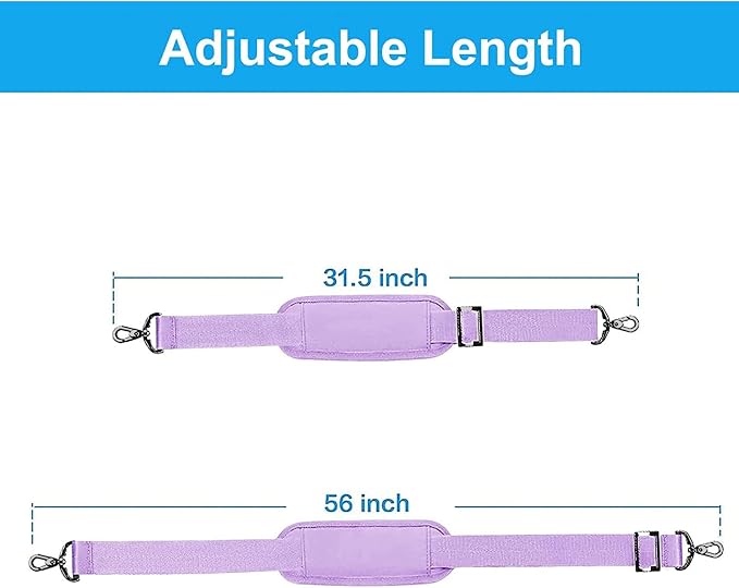 MOSISO 56 inch Shoulder Strap, Adjustable Thick Soft Universal Replacement