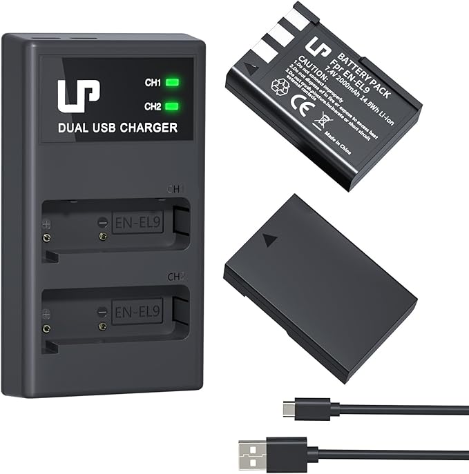 LP EN-EL9 EN EL9a Battery Charger Pack, D5000 Digital SLR Cameras
