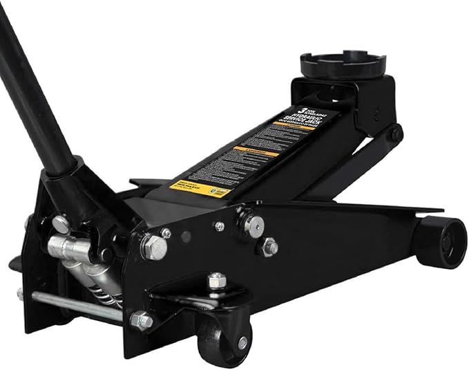Heavy Duty Hydraulic Floor Jack: Dual Pump Car Jack for Cars, SUVs, Vans, Trucks - 3 Ton (6,000 lb.) Capacity