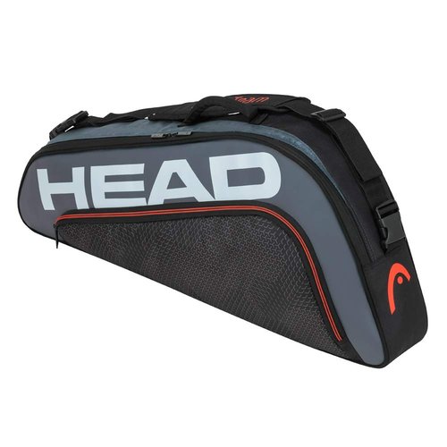 HEAD Tour Team 3R Pro Tennis Racquet Bag 3 Racket Tennis Equipment Duffle Bag - Black/Grey, One Size