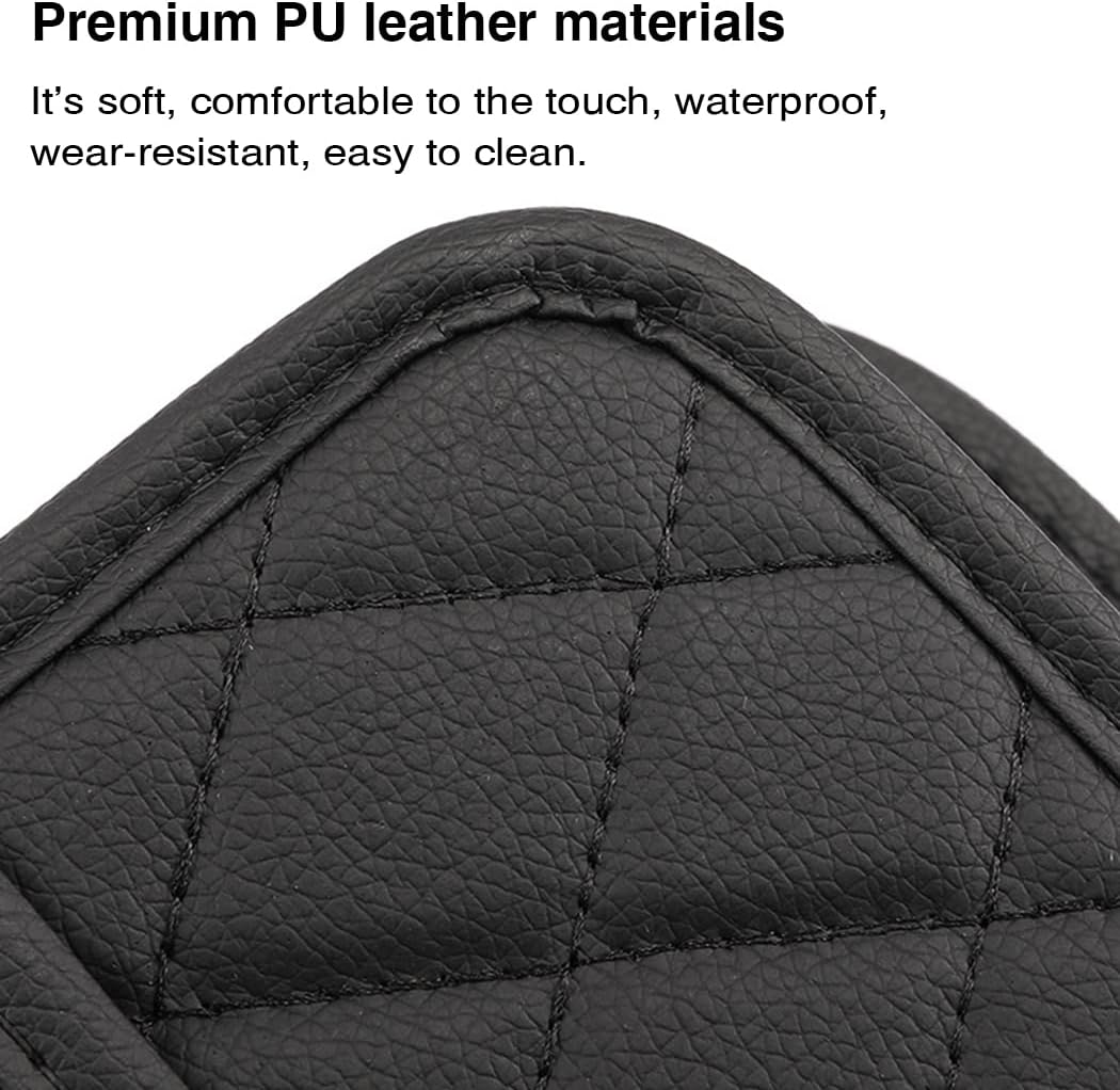 Car Seat Back Organizer, Hanging PU Leather Car Storage Bag, Compatible with Most Vehicles Interior Accessories Organizer