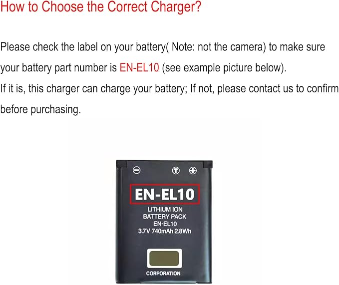 Rainy King EN-EL10 Battery Charger