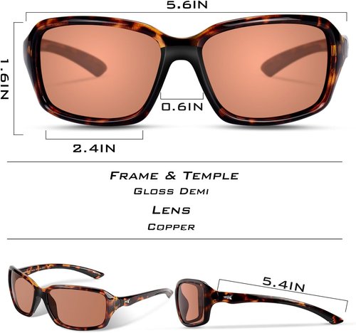 KastKing Alanta Polarized Sunglasses - UV400 Protection & PuriVex Lens Coating | Ideal for Cycling, Driving, Fishing