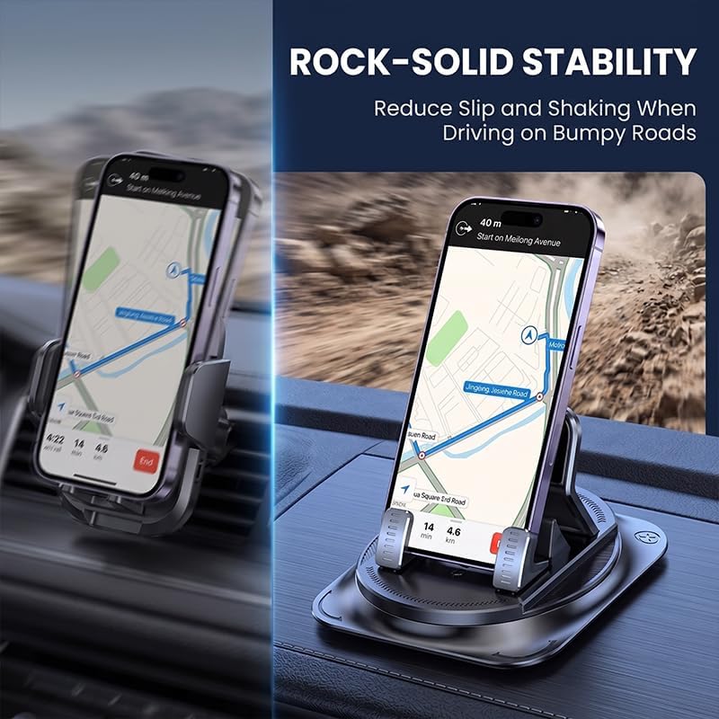 MENDED Car Phone Holder 360 Degree Rotation Dashboard Mount 2026, 2PCS