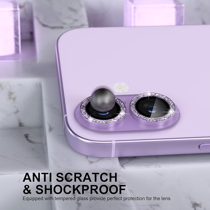 Choiche Compatible for iPhone 17 Camera Lens Protector Bling, 9H Tempered Glass