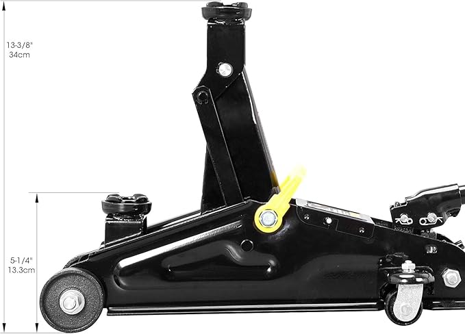 Torin AT82001B-2 Hydraulic Floor Jack Combo with 2 Jack Stands, 2 Ton (4,000 lb.), Black