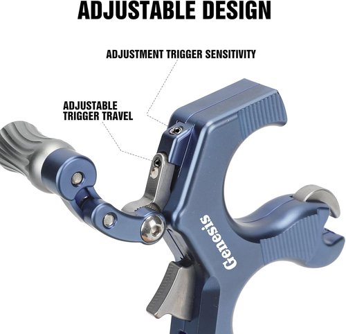 LWANO Thumb Bow Release - Adjustable 3&4 Finger Archery Release Aid with Trigger Travel Control