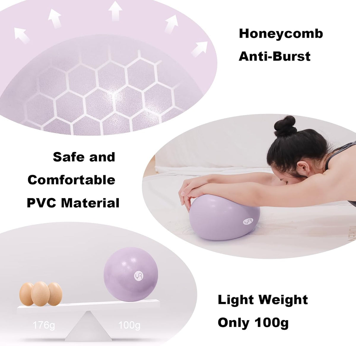 Skiennix Exercise Ball - 9 Inch Anti-Burst Pilates & Yoga Ball for Fitness & Therapy