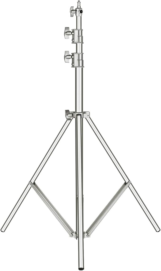 NEEWER 118"/3m Stainless Steel Light Stand, Spring Cushioned Heavy Duty