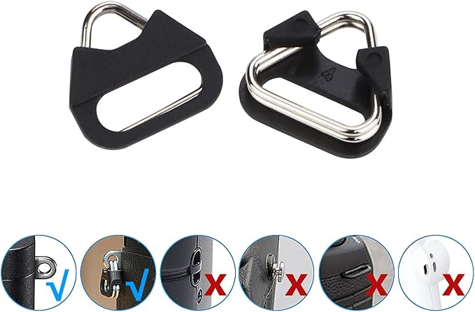 Leftfoto Stainless Steel Triangle Split Ring, Camera Strap Hook Lug Ring