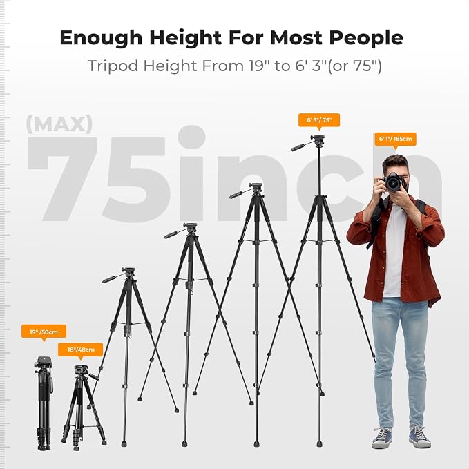 K&F CONCEPT Camera Tripod, Cellphone Clip