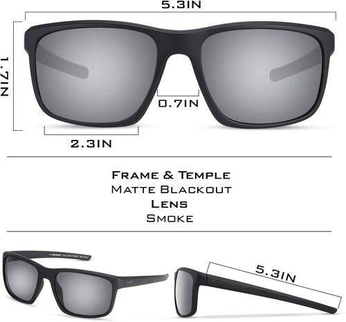 KastKing Toccoa Polarized Sport Sunglasses - UV Protection for Men & Women | Ideal for Driving, Fishing & Cycling