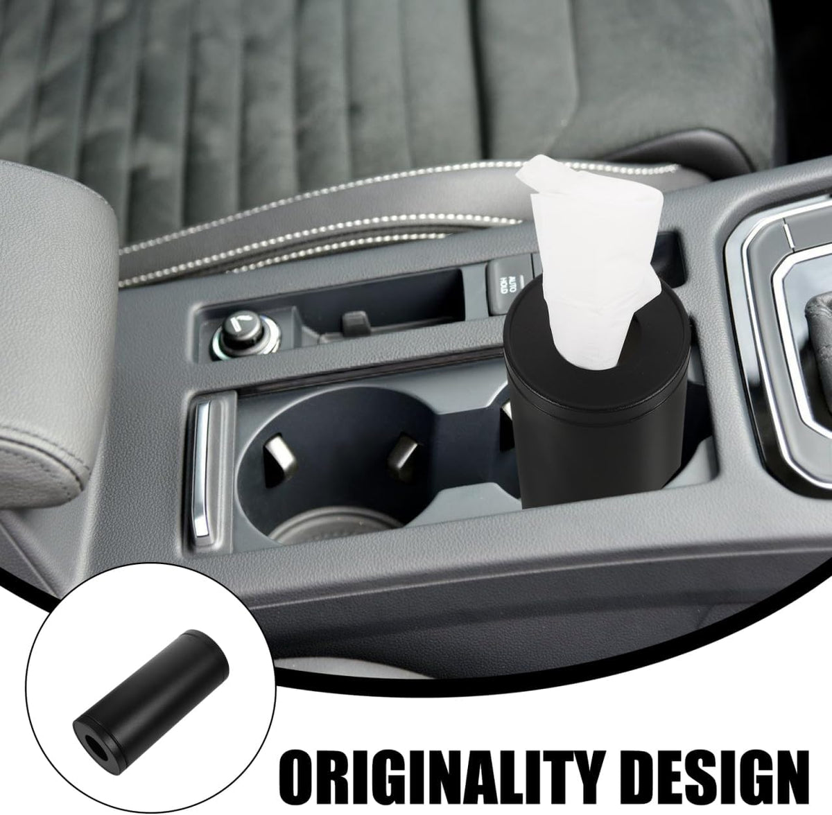 Luxshiny Car Tissue Box: Aluminium Alloy Round Tissue Holder