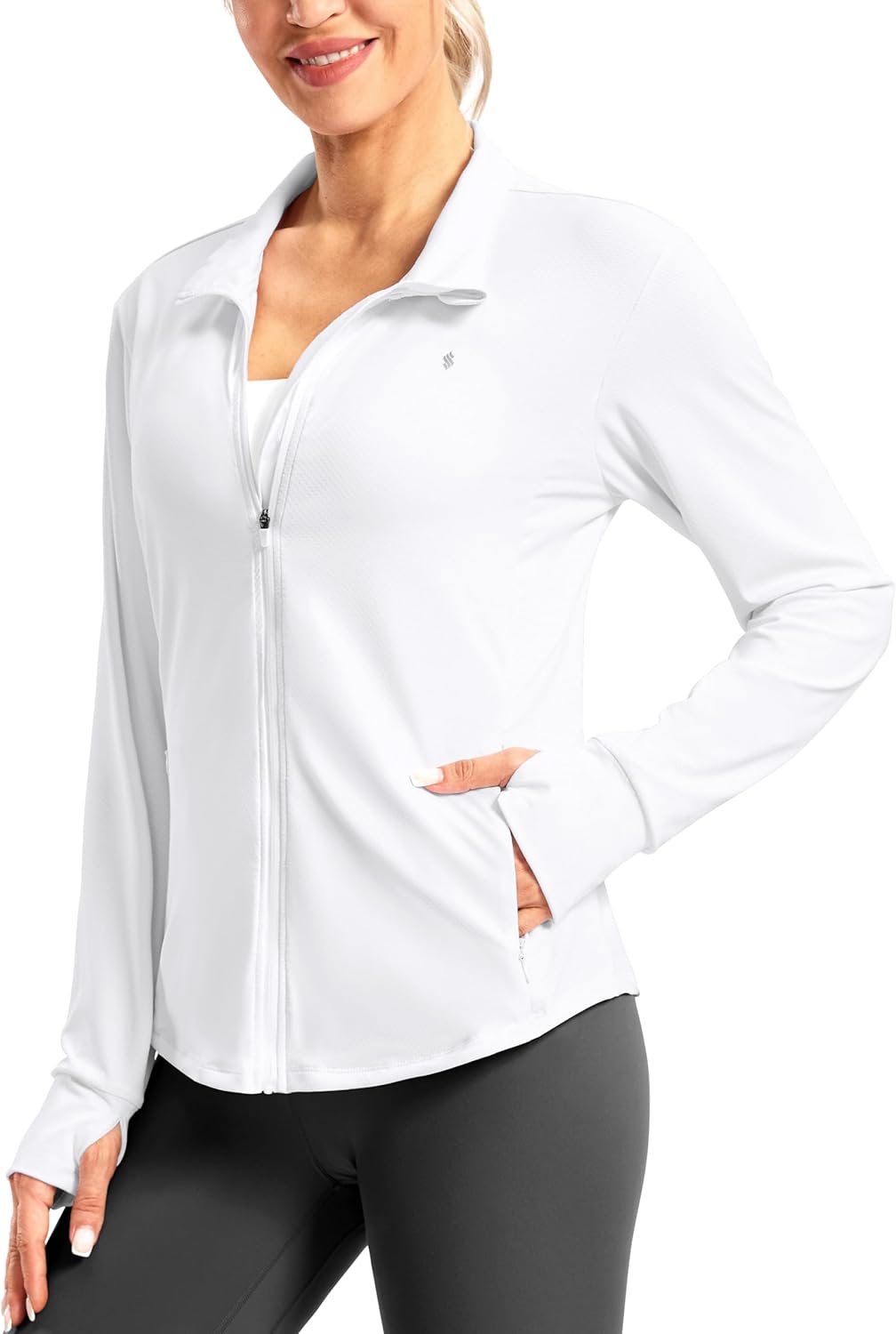 Soothfeel Women's Lightweight Athletic Jacket - UPF 50+ Sun Protection, Zip-Up, Long Sleeve | Ideal for Hiking & Workouts