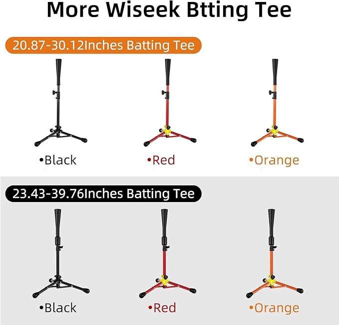 Kids Baseball Tee, 20.87 to 31.29 Inches Batting Tees for Baseball with Carry Bag, Portable Stable Baseball Tees for Hitting, Tripod Tanner Tee for Baseball Practice Stand Aged 3-8 Years