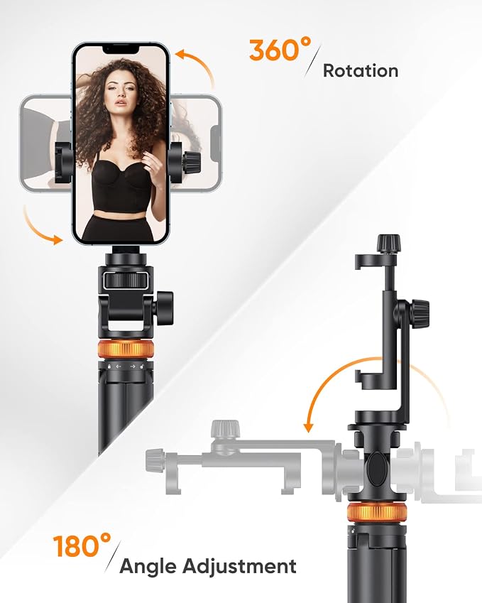 EUCOS 62" Phone Tripod, Tripod for iPhone & Selfie Stick
