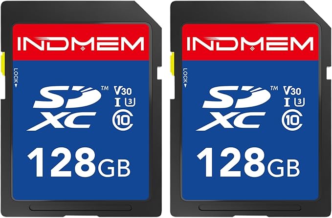 128GB SD Card 2Pack, High Speed up to 90M/S, SDXC UHS-I Memory Cards, Full HD &