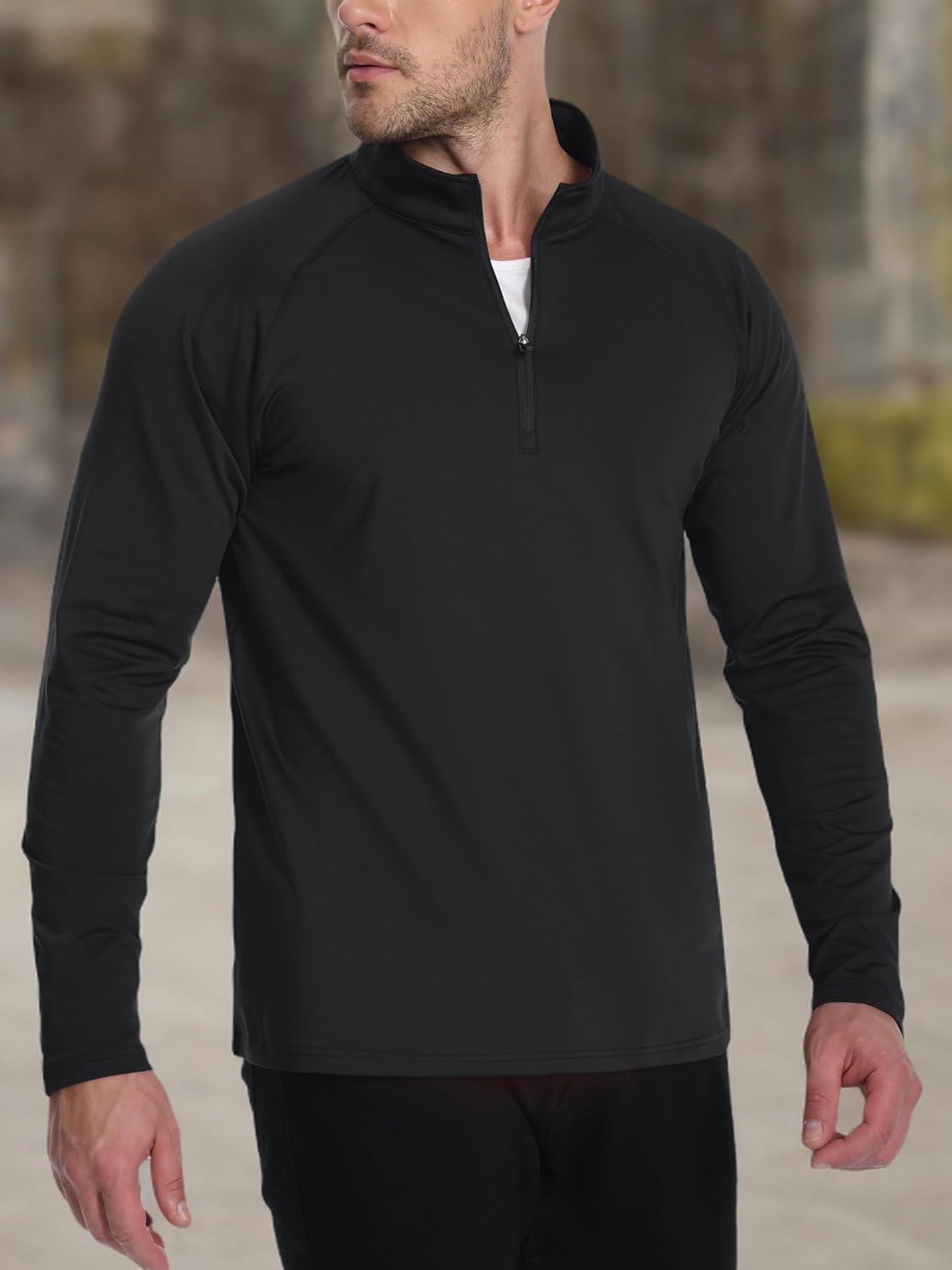 TACVASEN Men's Quarter Zip Pullover | Fleece-Lined Thermal Golf Shirt for Winter Warmth