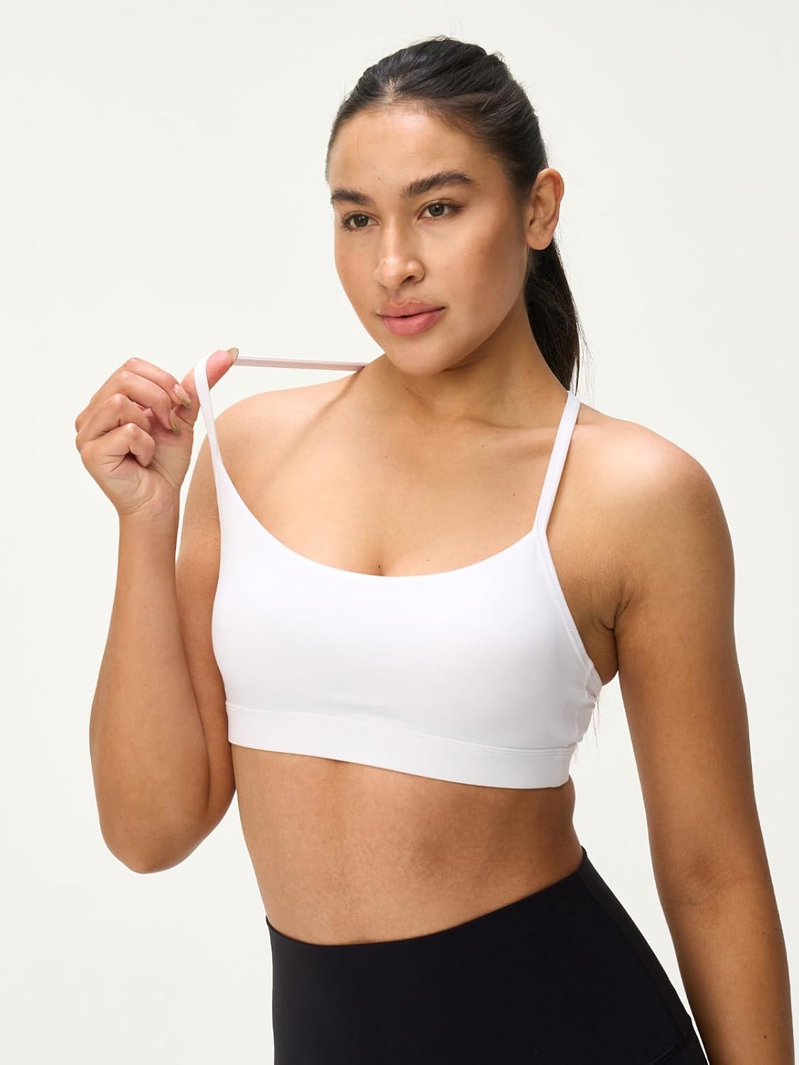 Skiennix Women's Y-Back Padded Sports Bra - Soft, Strappy U-Neck for Low Impact Yoga & Pilates