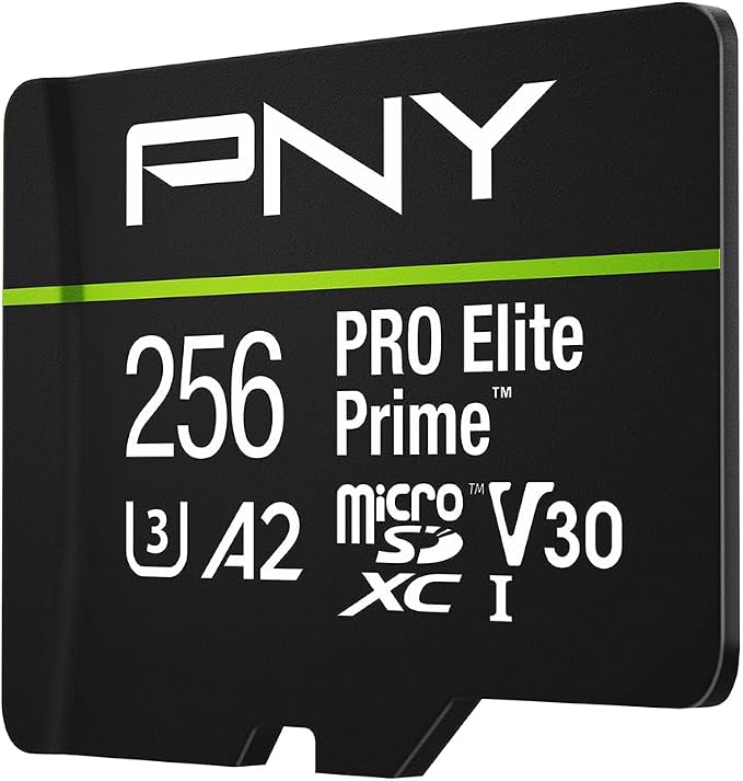 PNY 256GB PRO Elite Prime™ C10 U3 V30 A2 microSDXC Flash Memory Card –